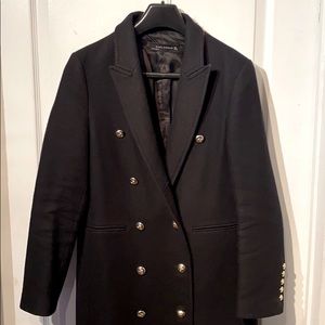 Zara Double Breasted Military Inspired Coat